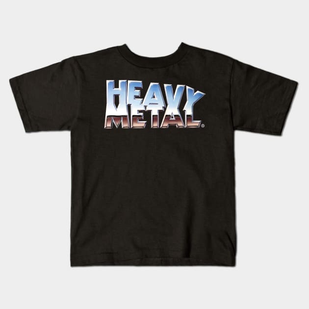 Heavy Metal Magazine Logo Kids T-Shirt by Sudburied